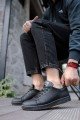 CH977 Tennis Erkek Günlük Bağcıklı Cilt Spor Sneaker Ayakkabı CST - Siyah Erkek Ayakkabı CH977 Tennis Erkek Günlük Bağcıklı Cilt Spor Sneaker Ayakkabı CST - Siyah – Chekich Erkek Ayakkabı