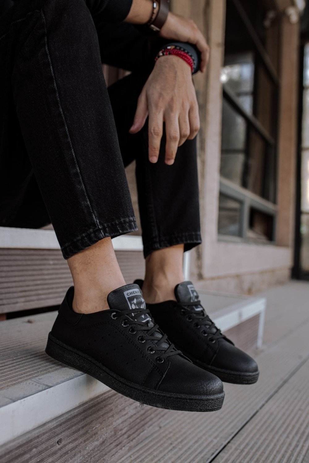 CH977 Tennis Erkek Günlük Bağcıklı Cilt Spor Sneaker Ayakkabı CST - Siyah Erkek Ayakkabı CH977 Tennis Erkek Günlük Bağcıklı Cilt Spor Sneaker Ayakkabı CST - Siyah – Chekich Erkek Ayakkabı