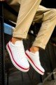 CH979 Santoni Erkek Günlük Bağcıklı Cilt Spor Sneaker Ayakkabı CBT - Beyaz/Kırmızı Erkek Ayakkabı CH979 Santoni Erkek Günlük Bağcıklı Cilt Spor Sneaker Ayakkabı CBT - Beyaz/Kırmızı – Chekich Erkek Ayakkabı