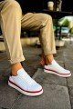 CH979 Santoni Erkek Günlük Bağcıklı Cilt Spor Sneaker Ayakkabı CBT - Beyaz/Kırmızı Erkek Ayakkabı CH979 Santoni Erkek Günlük Bağcıklı Cilt Spor Sneaker Ayakkabı CBT - Beyaz/Kırmızı – Chekich Erkek Ayakkabı