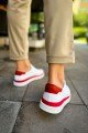 CH979 Santoni Erkek Günlük Bağcıklı Cilt Spor Sneaker Ayakkabı CBT - Beyaz/Kırmızı Erkek Ayakkabı CH979 Santoni Erkek Günlük Bağcıklı Cilt Spor Sneaker Ayakkabı CBT - Beyaz/Kırmızı – Chekich Erkek Ayakkabı
