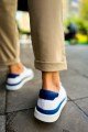 CH979 Santoni Erkek Günlük Bağcıklı Cilt Spor Sneaker Ayakkabı CBT - Beyaz/Mavi Erkek Ayakkabı CH979 Santoni Erkek Günlük Bağcıklı Cilt Spor Sneaker Ayakkabı CBT - Beyaz/Mavi – Chekich Erkek Ayakkabı