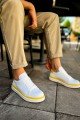 CH979 Santoni Erkek Günlük Bağcıklı Cilt Spor Sneaker Ayakkabı CBT - Beyaz/Sarı Erkek Ayakkabı CH979 Santoni Erkek Günlük Bağcıklı Cilt Spor Sneaker Ayakkabı CBT - Beyaz/Sarı – Chekich Erkek Ayakkabı