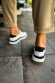 CH979 Santoni Erkek Günlük Bağcıklı Cilt Spor Sneaker Ayakkabı CBT - Beyaz/Siyah Erkek Ayakkabı CH979 Santoni Erkek Günlük Bağcıklı Cilt Spor Sneaker Ayakkabı CBT - Beyaz/Siyah – Chekich Erkek Ayakkabı