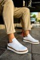 CH979 Santoni Erkek Günlük Bağcıklı Cilt Spor Sneaker Ayakkabı CBT - Beyaz/Taba Erkek Ayakkabı CH979 Santoni Erkek Günlük Bağcıklı Cilt Spor Sneaker Ayakkabı CBT - Beyaz/Taba – Chekich Erkek Ayakkabı