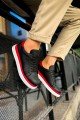 CH979 Santoni Erkek Günlük Bağcıklı Cilt Spor Sneaker Ayakkabı CBT - Siyah/Kırmızı Erkek Ayakkabı CH979 Santoni Erkek Günlük Bağcıklı Cilt Spor Sneaker Ayakkabı CBT - Siyah/Kırmızı – Chekich Erkek Ayakkabı