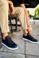 CH979 Santoni Erkek Günlük Bağcıklı Cilt Spor Sneaker Ayakkabı CBT - Siyah/Mavi Erkek Ayakkabı CH979 Santoni Erkek Günlük Bağcıklı Cilt Spor Sneaker Ayakkabı CBT - Siyah/Mavi – Chekich Erkek Ayakkabı