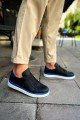 CH979 Santoni Erkek Günlük Bağcıklı Cilt Spor Sneaker Ayakkabı CBT - Siyah/Mavi Erkek Ayakkabı CH979 Santoni Erkek Günlük Bağcıklı Cilt Spor Sneaker Ayakkabı CBT - Siyah/Mavi – Chekich Erkek Ayakkabı