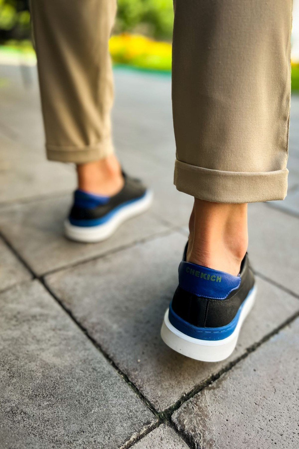 CH979 Santoni Erkek Günlük Bağcıklı Cilt Spor Sneaker Ayakkabı CBT - Siyah/Mavi Erkek Ayakkabı CH979 Santoni Erkek Günlük Bağcıklı Cilt Spor Sneaker Ayakkabı CBT - Siyah/Mavi – Chekich Erkek Ayakkabı