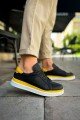 CH979 Santoni Erkek Günlük Bağcıklı Cilt Spor Sneaker Ayakkabı CBT - Siyah/Sarı Erkek Ayakkabı CH979 Santoni Erkek Günlük Bağcıklı Cilt Spor Sneaker Ayakkabı CBT - Siyah/Sarı – Chekich Erkek Ayakkabı