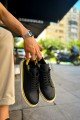 CH979 Santoni Erkek Günlük Bağcıklı Cilt Spor Sneaker Ayakkabı CBT - Siyah/Sarı Erkek Ayakkabı CH979 Santoni Erkek Günlük Bağcıklı Cilt Spor Sneaker Ayakkabı CBT - Siyah/Sarı – Chekich Erkek Ayakkabı