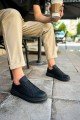 CH979 Santoni Erkek Günlük Bağcıklı Cilt Spor Sneaker Ayakkabı CST - Siyah – Chekich Erkek Ayakkabı