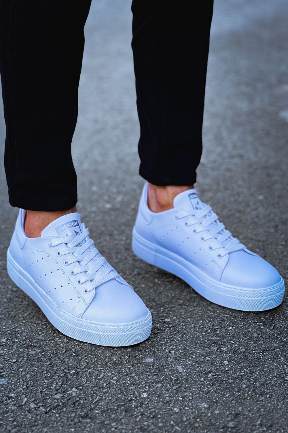CH983 Tennis Erkek Günlük Bağcıklı Cilt Spor Sneaker Ayakkabı CBT - Beyaz Erkek Ayakkabı CH983 Tennis Erkek Günlük Bağcıklı Cilt Spor Sneaker Ayakkabı CBT - Beyaz – Chekich Erkek Ayakkabı