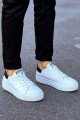 CH983 Tennis Erkek Günlük Bağcıklı Cilt Spor Sneaker Ayakkabı CBT - Beyaz/Siyah Erkek Ayakkabı CH983 Tennis Erkek Günlük Bağcıklı Cilt Spor Sneaker Ayakkabı CBT - Beyaz/Siyah – Chekich Erkek Ayakkabı
