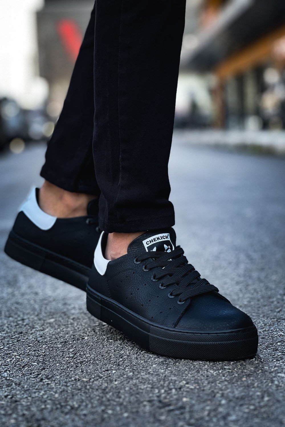 CH983 Tennis Erkek Günlük Bağcıklı Cilt Spor Sneaker Ayakkabı CST - Siyah/Beyaz Erkek Ayakkabı CH983 Tennis Erkek Günlük Bağcıklı Cilt Spor Sneaker Ayakkabı CST - Siyah/Beyaz – Chekich Erkek Ayakkabı