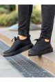 CH987 Second Edition Erkek Günlük Bağcıklı Cilt Spor Sneaker Ayakkabı CST - Siyah – Chekich Erkek Ayakkabı