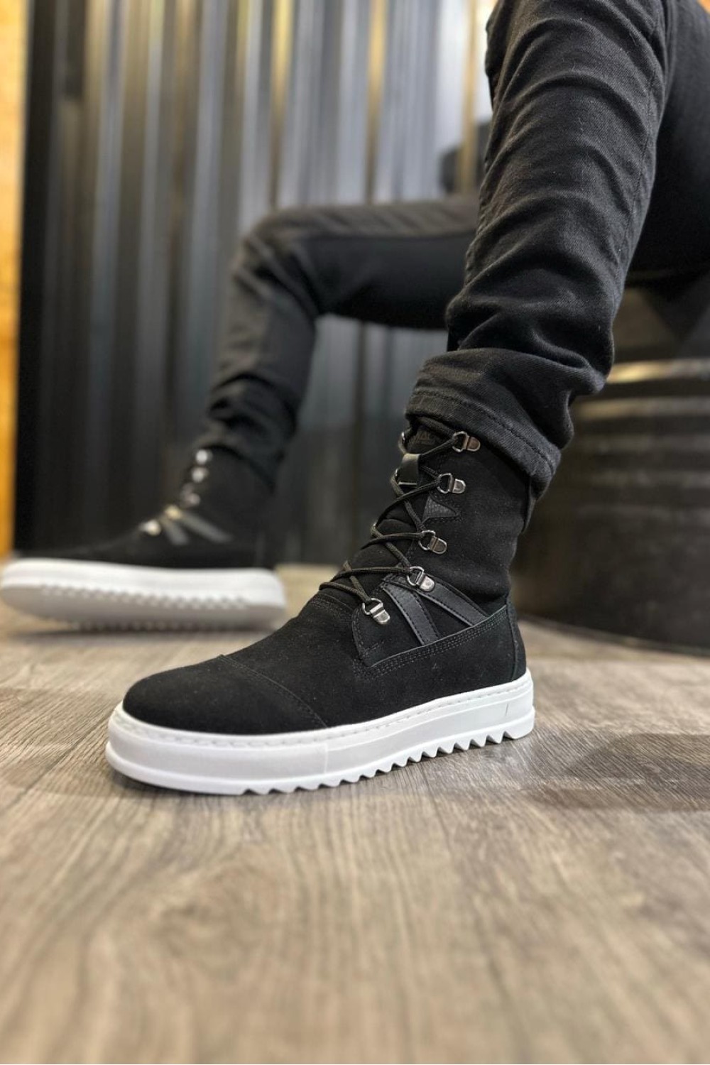 KN-B12 Erkek Spor Günlük Bağcıklı Süet Bot CBT - Siyah – Knack Erkek Ayakkabı