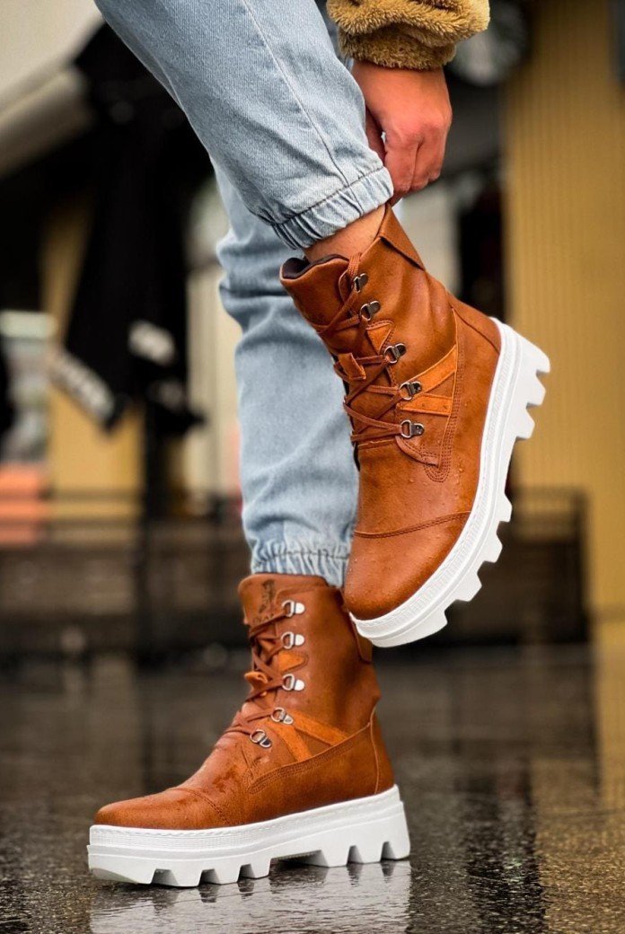 KN-B14 Erkek Spor Günlük Bağcıklı Cilt Bot CBT - Taba KN-B14 Erkek Spor Günlük Bağcıklı Cilt Bot CBT - Taba