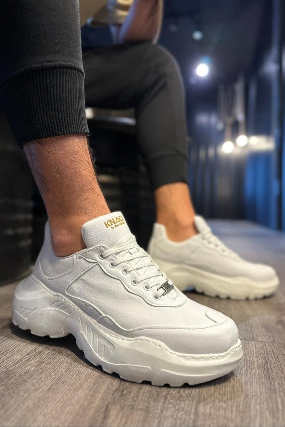 KN-N75 Erkek Günlük Bağcıklı Cilt Spor Sneaker Ayakkabı CBT - Beyaz Erkek Ayakkabı KN-N75 Erkek Günlük Bağcıklı Cilt Spor Sneaker Ayakkabı CBT - Beyaz – Knack Erkek Ayakkabı