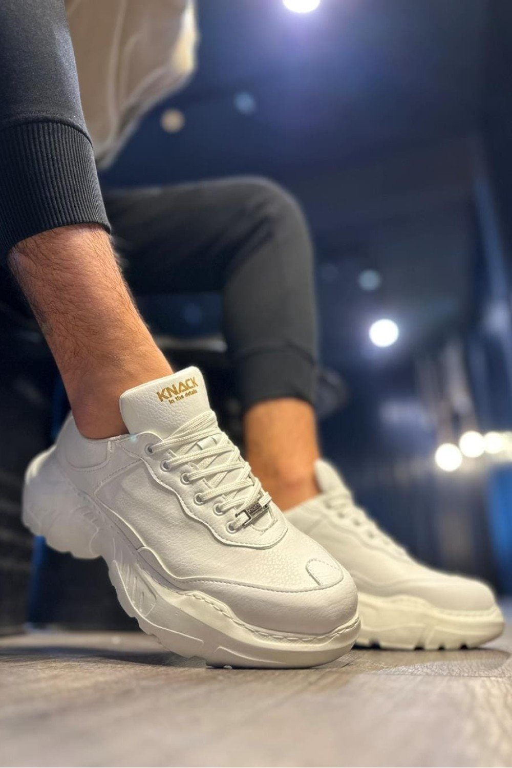 KN-N75 Erkek Günlük Bağcıklı Cilt Spor Sneaker Ayakkabı CBT - Beyaz Erkek Ayakkabı KN-N75 Erkek Günlük Bağcıklı Cilt Spor Sneaker Ayakkabı CBT - Beyaz – Knack Erkek Ayakkabı
