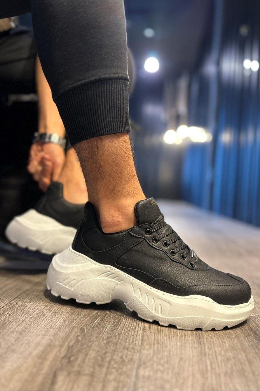KN-N75 Erkek Günlük Bağcıklı Cilt Spor Sneaker Ayakkabı CBT - Siyah Erkek Ayakkabı KN-N75 Erkek Günlük Bağcıklı Cilt Spor Sneaker Ayakkabı CBT - Siyah – Knack Erkek Ayakkabı