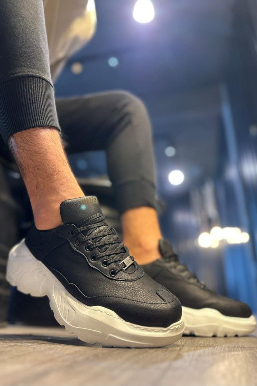KN-N75 Erkek Günlük Bağcıklı Cilt Spor Sneaker Ayakkabı CBT - Siyah Erkek Ayakkabı KN-N75 Erkek Günlük Bağcıklı Cilt Spor Sneaker Ayakkabı CBT - Siyah – Knack Erkek Ayakkabı