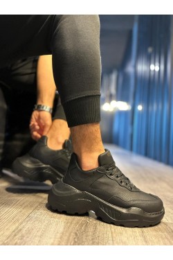 KN-N75 Erkek Günlük Bağcıklı Cilt Spor Sneaker Ayakkabı CST - Siyah KN-N75 Erkek Günlük Bağcıklı Cilt Spor Sneaker Ayakkabı CST - Siyah