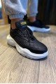KN-N75 Erkek Günlük Bağcıklı Kapitone Desenli Cilt Spor Sneaker Ayakkabı CBT - Siyah Erkek Ayakkabı KN-N75 Erkek Günlük Bağcıklı Kapitone Desenli Cilt Spor Sneaker Ayakkabı CBT - Siyah – Knack Erkek Ayakkabı