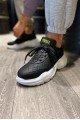 KN-N75 Erkek Günlük Bağcıklı Kapitone Desenli Cilt Spor Sneaker Ayakkabı CBT - Siyah Erkek Ayakkabı KN-N75 Erkek Günlük Bağcıklı Kapitone Desenli Cilt Spor Sneaker Ayakkabı CBT - Siyah – Knack Erkek Ayakkabı