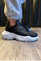 KN-N75 Erkek Günlük Bağcıklı Kapitone Desenli Cilt Spor Sneaker Ayakkabı CBT - Siyah Erkek Ayakkabı KN-N75 Erkek Günlük Bağcıklı Kapitone Desenli Cilt Spor Sneaker Ayakkabı CBT - Siyah – Knack Erkek Ayakkabı