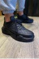KN-N75 Erkek Günlük Bağcıklı Kapitone Desenli Cilt Spor Sneaker Ayakkabı CST - Siyah Erkek Ayakkabı KN-N75 Erkek Günlük Bağcıklı Kapitone Desenli Cilt Spor Sneaker Ayakkabı CST - Siyah – Knack Erkek Ayakkabı