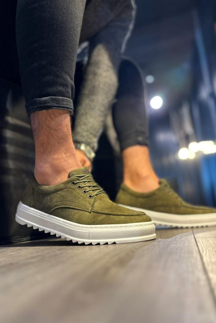 KN-T12 Erkek Günlük Bağcıklı Süet Klasik Ayakkabı SBT - Haki KN-T12 Erkek Günlük Bağcıklı Süet Klasik Ayakkabı SBT - Haki