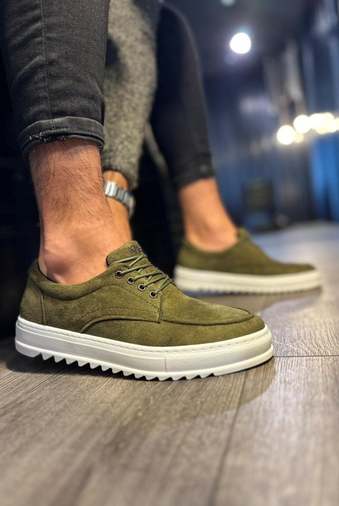 KN-T12 Erkek Günlük Bağcıklı Süet Klasik Ayakkabı SBT - Haki KN-T12 Erkek Günlük Bağcıklı Süet Klasik Ayakkabı SBT - Haki