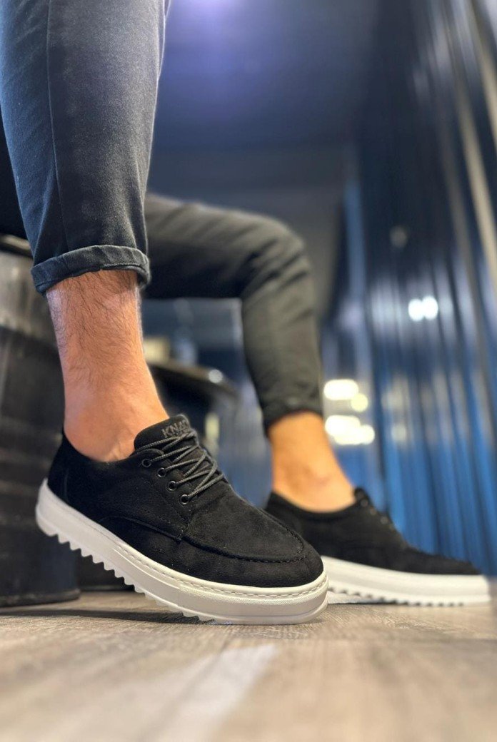 KN-T12 Erkek Günlük Bağcıklı Süet Klasik Ayakkabı SBT - Siyah KN-T12 Erkek Günlük Bağcıklı Süet Klasik Ayakkabı SBT - Siyah