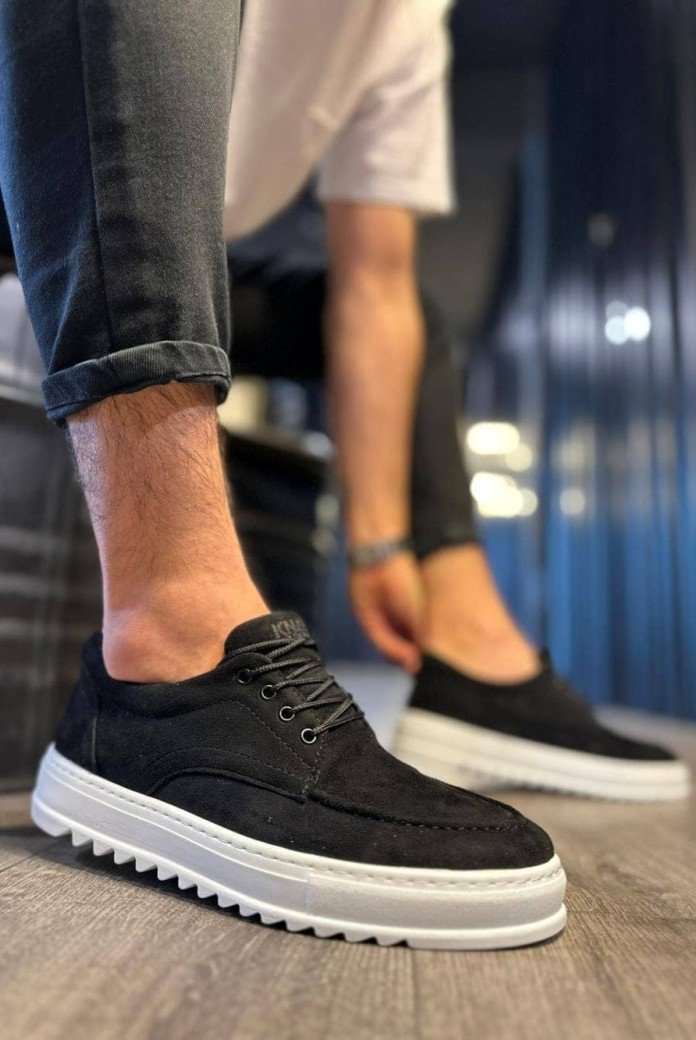 KN-T12 Erkek Günlük Bağcıklı Süet Klasik Ayakkabı SBT - Siyah KN-T12 Erkek Günlük Bağcıklı Süet Klasik Ayakkabı SBT - Siyah