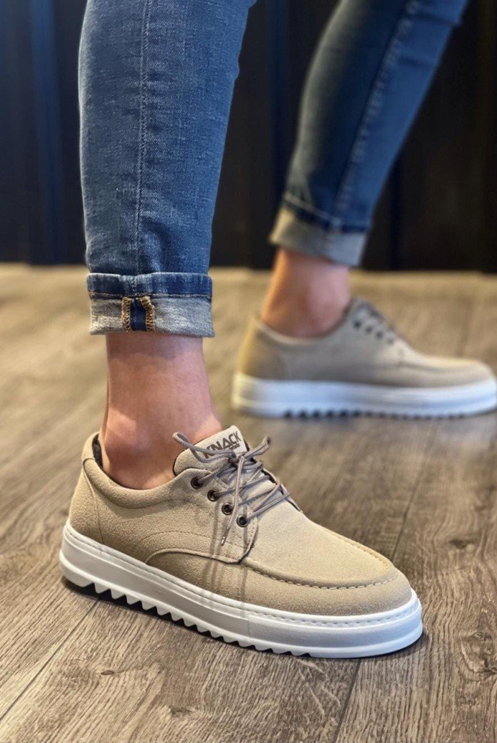 KN-T12 Erkek Günlük Bağcıklı Süet Klasik Ayakkabı SBT - Vizon KN-T12 Erkek Günlük Bağcıklı Süet Klasik Ayakkabı SBT - Vizon