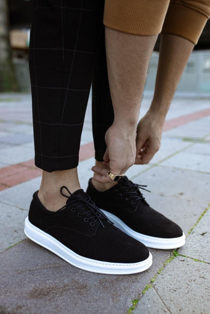 KN001 Erkek Günlük Bağcıklı Süet Klasik Ayakkabı CBT - Siyah KN001 Erkek Günlük Bağcıklı Süet Klasik Ayakkabı CBT - Siyah