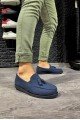 KN007 Erkek Günlük Bağcıksız Loafer Corcik Süet Klasik Ayakkabı SST - Mavi – Knack Erkek Ayakkabı