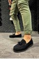 KN007 Erkek Günlük Bağcıksız Loafer Corcik Süet Klasik Ayakkabı SST - Siyah – Knack Erkek Ayakkabı