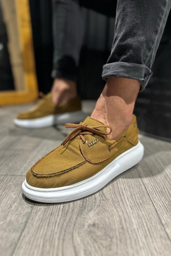 KN009 Erkek Günlük Bağcıklı Keten Klasik Ayakkabı KBT - Taba KN009 Erkek Günlük Bağcıklı Keten Klasik Ayakkabı KBT - Taba