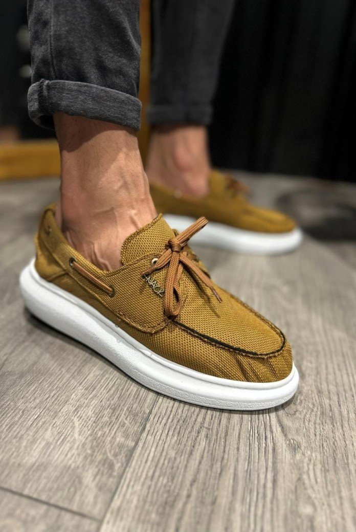 KN009 Erkek Günlük Bağcıklı Keten Klasik Ayakkabı KBT - Taba KN009 Erkek Günlük Bağcıklı Keten Klasik Ayakkabı KBT - Taba