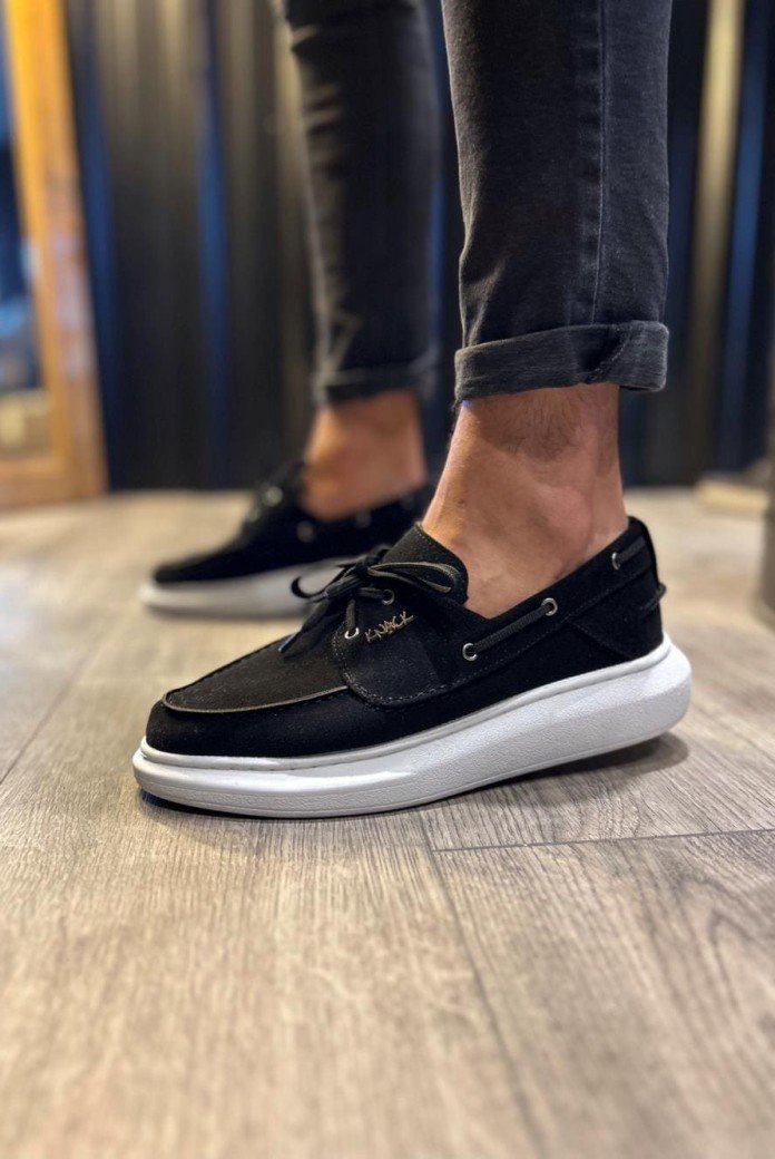 KN009 Erkek Günlük Bağcıklı Süet Klasik Ayakkabı SBT - Siyah KN009 Erkek Günlük Bağcıklı Süet Klasik Ayakkabı SBT - Siyah