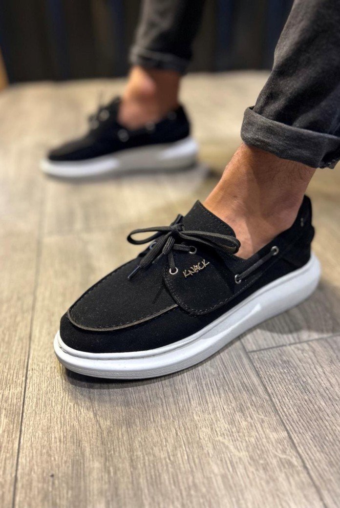 KN009 Erkek Günlük Bağcıklı Süet Klasik Ayakkabı SBT - Siyah KN009 Erkek Günlük Bağcıklı Süet Klasik Ayakkabı SBT - Siyah