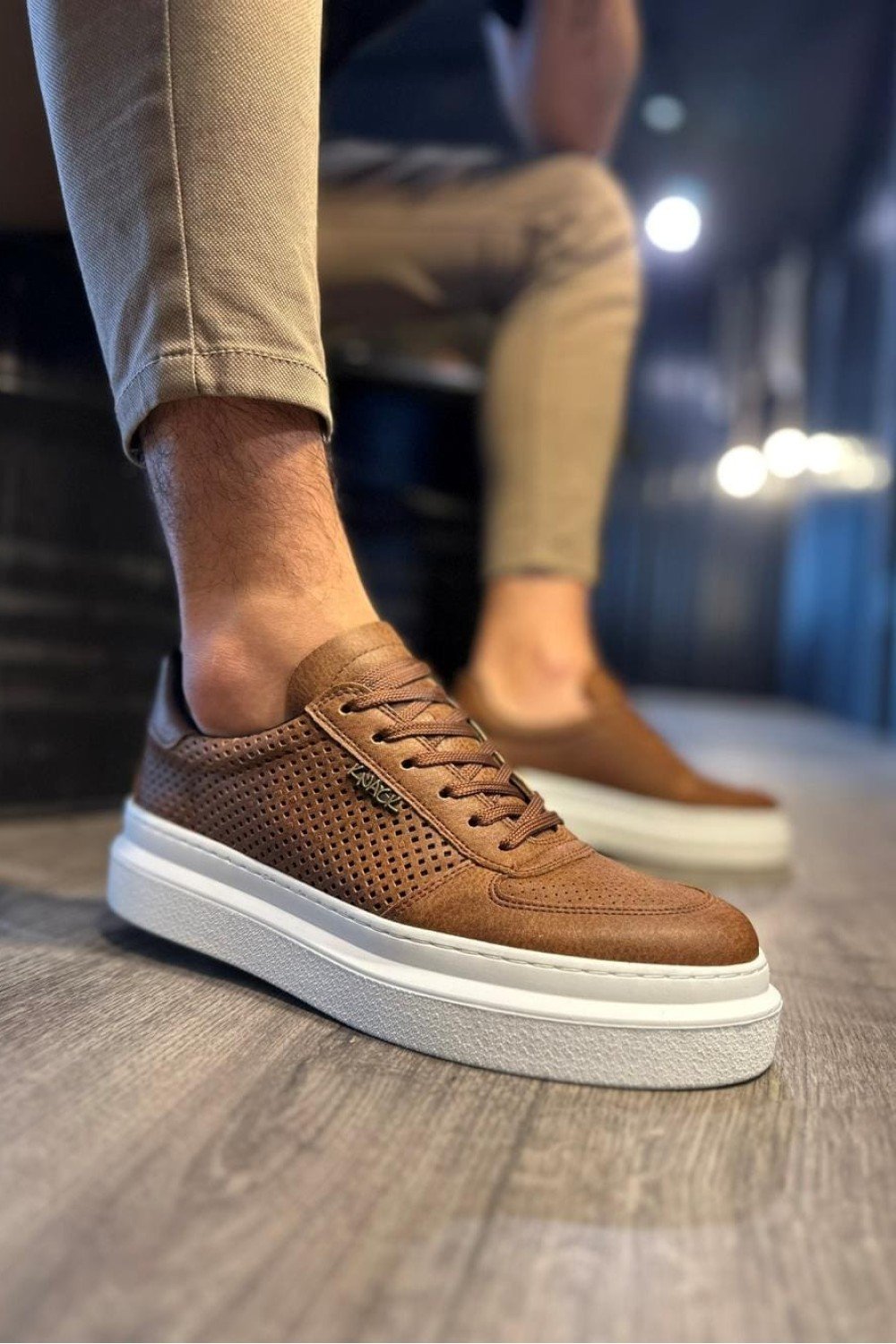 KN013 Erkek Günlük Bağcıklı Cilt Spor Sneaker Ayakkabı CBT - Taba Erkek Ayakkabı KN013 Erkek Günlük Bağcıklı Cilt Spor Sneaker Ayakkabı CBT - Taba – Knack Erkek Ayakkabı