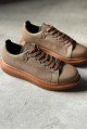 KN041 Erkek Günlük Bağcıklı Tırtıklı Cilt Spor Sneaker Ayakkabı CTT - Taba – Knack Erkek Ayakkabı