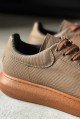 KN041 Erkek Günlük Bağcıklı Tırtıklı Cilt Spor Sneaker Ayakkabı CTT - Taba – Knack Erkek Ayakkabı