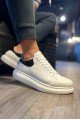 KN043 Erkek Günlük Bağcıklı Cilt Spor Sneaker Ayakkabı CBT - Beyaz/Siyah Erkek Ayakkabı KN043 Erkek Günlük Bağcıklı Cilt Spor Sneaker Ayakkabı CBT - Beyaz/Siyah – Knack Erkek Ayakkabı