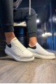 KN043 Erkek Günlük Bağcıklı Cilt Spor Sneaker Ayakkabı CBT - Beyaz/Siyah Erkek Ayakkabı KN043 Erkek Günlük Bağcıklı Cilt Spor Sneaker Ayakkabı CBT - Beyaz/Siyah – Knack Erkek Ayakkabı
