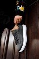 KN044 Erkek Günlük Bağcıklı Cilt Spor Sneaker Ayakkabı CBT - Gri – Knack Erkek Ayakkabı