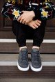KN044 Erkek Günlük Bağcıklı Cilt Spor Sneaker Ayakkabı CBT - Gri – Knack Erkek Ayakkabı